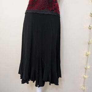 Whimsigoth Dark Fairy Asymmetrical Ruffled Skirt
